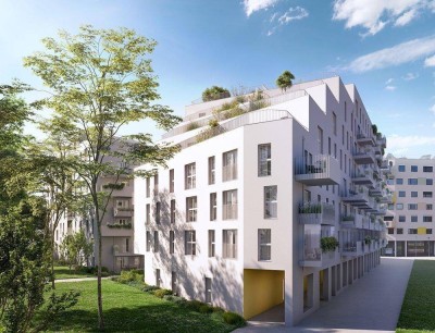 Hof am Park - Kompakte 2-Zimmer-Wohnung mit großzügigem Balkon in U-Bahn Nähe - Top 1.16