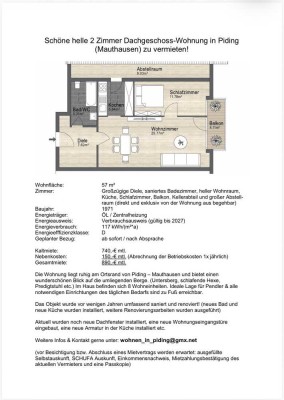 Moderne 2‑Zimmer Dachgeschosswohnung in Piding