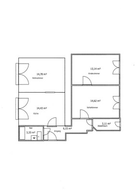 Zentrale 3-Zimmerwohnung - vom Eigentümer