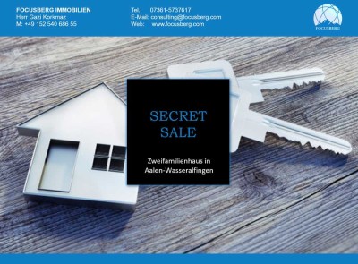 ZWEIFAMILIENHAUS WOHNIDYLLE FÜR GENERATIONEN & INVESTOREN IN AALEN-WASSERALFINGEN
