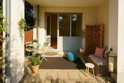 Sonnige 1,5-Zimmer-Erdgeschosswohnung mit Terrasse und Gartennutzung