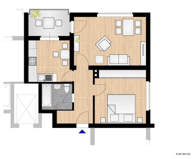 Renovierte 2-Zimmer Wohnung mit Balkon im grünen Zinkhüttenpark in Duisburg Hamborn