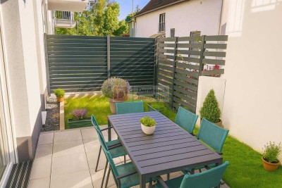 Top!! Neubau-Erstbezug: 3-Zimmer mit Garten-Terrasse, Parkett & TG-Stellplatz inklusive