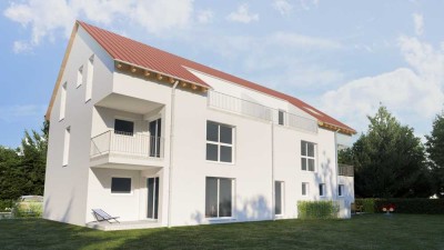 Erstbezug! Moderne Eigentumswohnung im Obergeschoss mit Balkon eines KfW 40+ Effizienzhauses