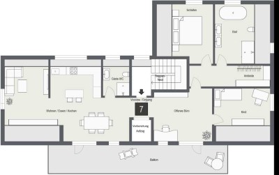 Essenbach Living - Penthouse mit großem Balkon!!!