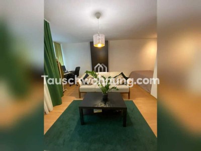 Tauschwohnung: 1 Zi.Wo: teilmöbliert +EBK + Garten + Balkon + Parkplatz