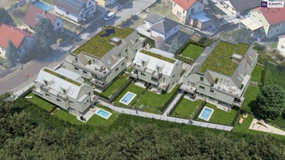 Early Bird nutzen! Garten-Glück trifft Neubau-Chic! WOW - Gartenwohnung mit riesigem Garten und Terrasse! 3 Zimmer + Hochwertige Ausstattung + Ideale Infrastruktur + Garage + Ein neues Lebebsgefühl!