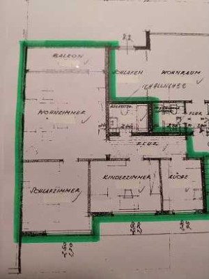 Helle, gepflegte 3-Zimmer Wohnung mit Balkon und Garage in Krefeld-Bockum