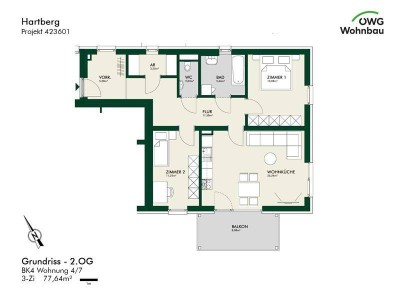 PROVISIONSFREI - Hartberg - geförderte Miete - 3 Zimmer