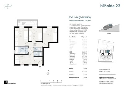 Einzigartige Penthousemaisonette mit 5 Zimmer und grandiöser Dachterrasse zu verkaufen!