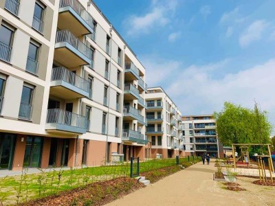 * moderne Wohnung im Stadtquartier mit Terrasse u. Garten *