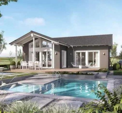 Baugrundstück mit Neubau - Bungalow in schöner Lage