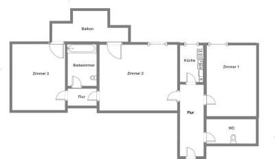 Ansprechende 3-Zimmer-Wohnung mit EBK in Jena West