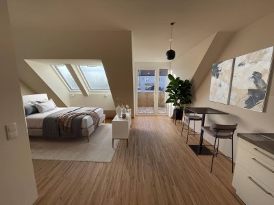 1. Monat Mietzinsfrei! Großzügige 1-Zimmer-Wohnung mit Balkon - Erstbezug nur 4 Minuten zu Fuß zur U1 Kagraner Platz!