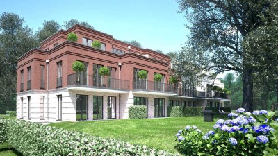 Repräsentative 4-Zimmer Wohnung mit hohen Decken, hochwertiger Ausstattung und Garten