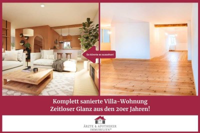 Komplett sanierte Villa-Wohnung: Zeitloser Glanz aus den 20er Jahren!