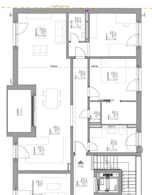 Moderne 3-Zimmer-Wohnung mit Loggia in Budenheim