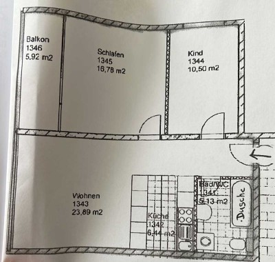 Ruhige Drei-Zimmer-Wohnung
