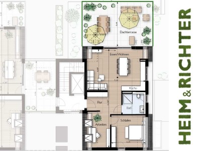 Seniorengerechtes Wohnen in Worfelden, Dachgeschosswohnung Nr. 10 mit Dachterrasse