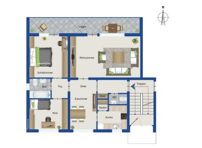 Ansprechende 3,5-Zimmer-Wohnung mit Balkon in Forchheim