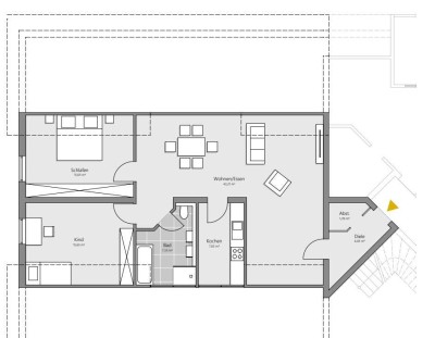 3-ZKB Dachgeschosswohnung, sehr gepflegt - in Montabaur!