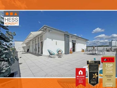 PROFI-FILM ANSCHAUEN: Tolle Penthouse-Wohnung mit 160qm Dachterrasse + 2 TG-Plätze in Hürth-Efferen