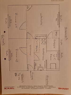 UNI und TU Nähe – Schillerplatz - St. Leonhard - 2 Zimmer und extra Wohnküche - WG tauglich, Ruckerlberggürtel 8, A-8010 Graz, 64,33 m². Miete inkl. BK: 800.- Euro.