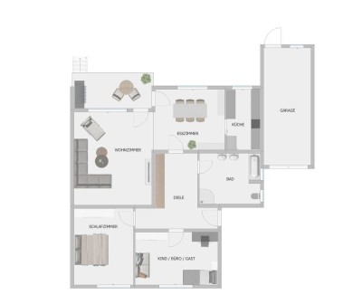 Idyllische 4-Zimmer-Wohnung mit privatem Garten und Garage in Brühl