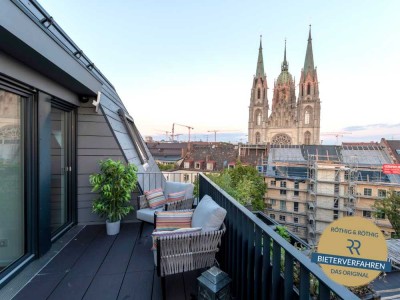 5-Zimmer-Penthouse mit 2 Dachterrassen inkl. Alpenblick Lift-Landing & Luxus auf ca. 200 m².
