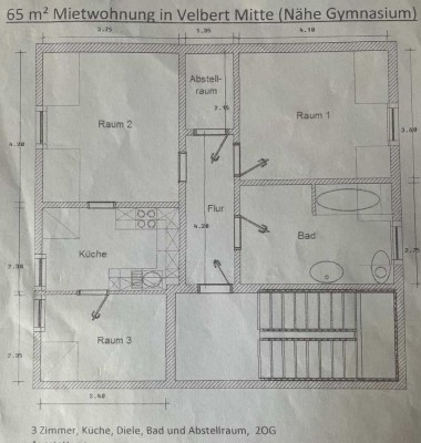Günstige 3-Zimmer-DG-Wohnung in Velbert