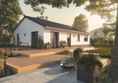 Bungalow 100 in Remmesweiler, massiv gebaut, Preis inkl. Grundstück