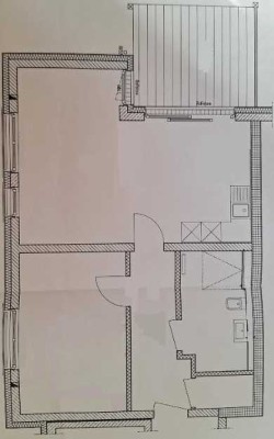 Attraktive 2-Zimmer Wohnung im 3. OG mit großem Balkon nähe Residenz