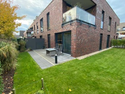 Bitte online Anfragen! Exklusive 3-Zimmer-Erdgeschoss- Wohnung mit Terrasse