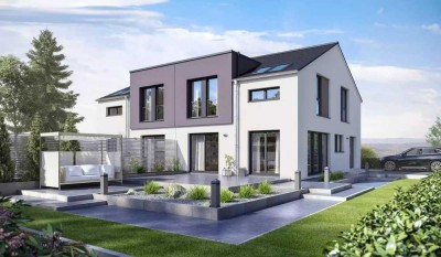 Bauen Sie Ihr geräumiges Doppelhaus mit Keller in herrlicher Südwestlage