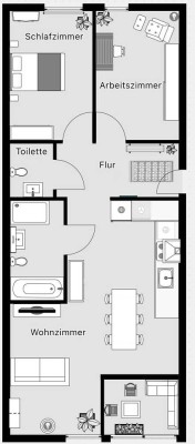 Neuwertige 3-Raum Wohnung mit gehobener Innenausstattung