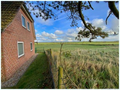 Halbinsel Eiderstedt: Solides Siedlungshäuschen mit wunderschönem Blick in die Marschlandschaft !