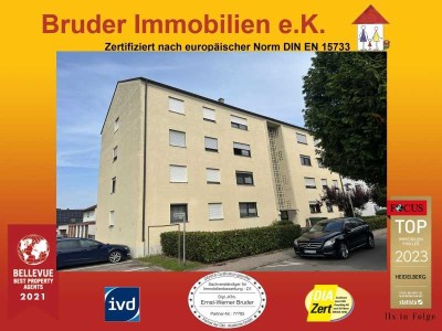 Walldorf: 1 ZKB, renoviert, 3.OG,  Beethovenstr. 11, StPl, Keller, FREI, keine K-Prov