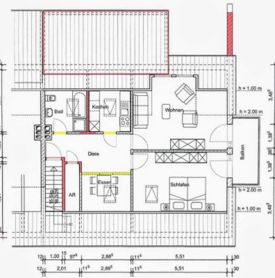 Geschmackvolle 2,5-Raum-DG-Wohnung mit gehobener Innenausstattung mit EBK in Braunschweig Wenden