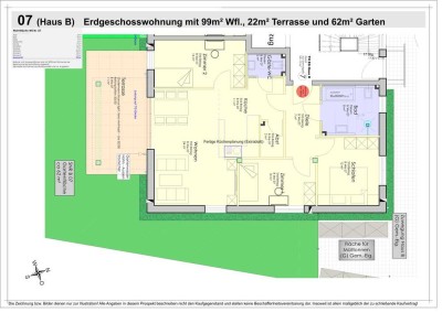 B07 -   99m² Gartenwohnung mit überdachter Terrasse und großem Privatgarten