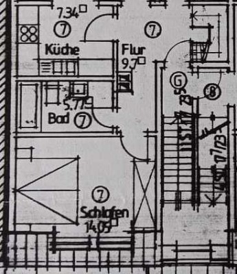 Helle 1-Zimmer Dachgeschosswohnung in Kiel-Gaarden-Ost