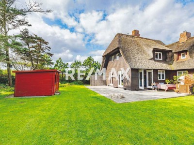 PROVISIONSFREI !
Gemütliche DHH aus Holz, unter Reet mit schönem Garten, unweit vom Kampener Westst