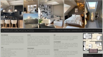 Modern 2-Zimmer Mobilierte Wohnung mit Terrasse und EBK