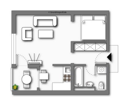 Stilvolle 1,5-Zimmer-Wohnung mit Balkon in Deggendorf