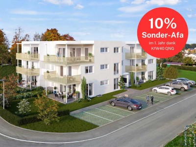 **KfW-40-QNG** Attraktiv für Kapitalanleger! Rentable 3,5-Zimmer-Neubau-Wohnung