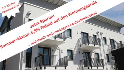 Barrierefrei - Nachhaltig - Neubau: 2-Zi.-Wohnung ca. 51 m² mit Süd-Balkon u. Keller in Germering