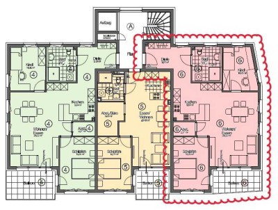 Erstbezug, barrierefrei mit  EBK und Süd-Balkon -3,5-Zimmer-OG-Wohnung in Alfdorf (W6)