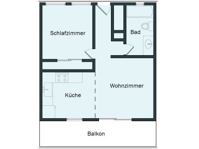 Geschmackvolle, sanierte 2-Zimmer-Wohnung mit Einbauküche in Rottach-Egern