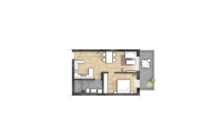 OG 2-Zi.-Whg. mit Balkon