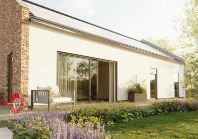 Stilvolles Design: Moderner Bungalow mit elegantem englischen Giebel