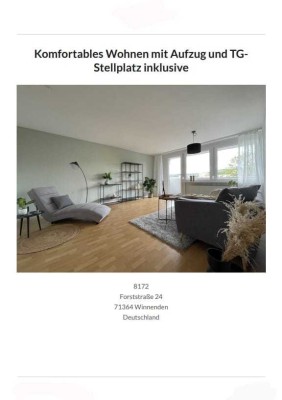 Vollständig renovierte 3-Zimmer-Wohnung mit Balkon und Einbauküche in 71364, Winnenden